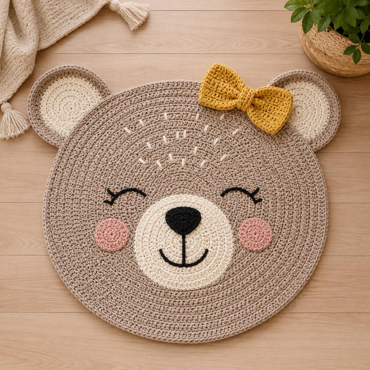 かぎ針編みのフロアラグ - Etsy 日本