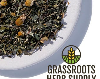 Relaxing Tea Blend | Loose Leaf Tea with Catnip, Skullcap, Chamomile, Lemon Balm, Peppermint, Spearmint, Oatstraw