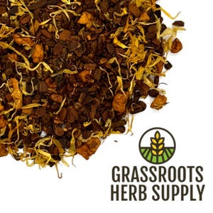 Apple Cinnamon Herbal Tea Blend | Loose Leaf Tea with Cinnamon Chips, Apple Pieces, Rooibos Tea, and Calendula Petals