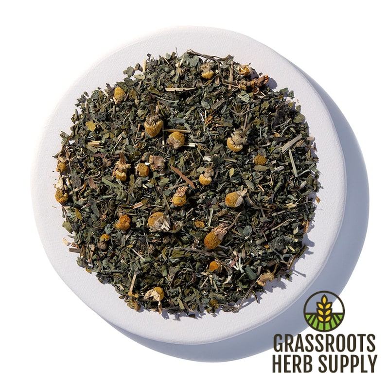 Relaxing Tea Blend | Loose Leaf Tea with Catnip, Skullcap, Chamomile, Lemon Balm, Peppermint, Spearmint, Oatstraw image 2