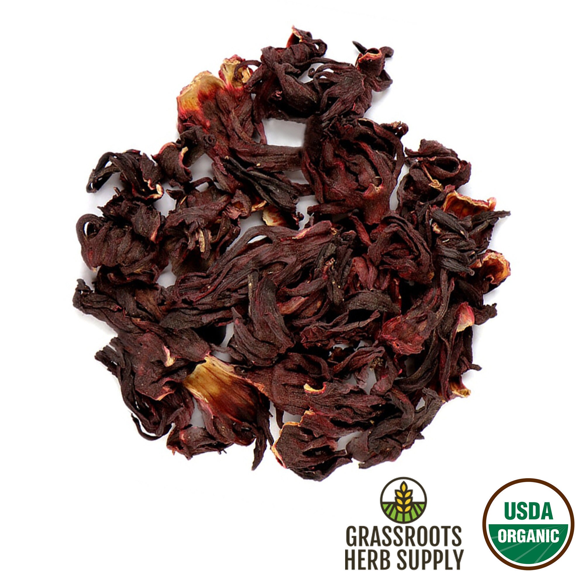 Organic Hibiscus Flower Petals, Whole (Hibiscus sabdariffa)