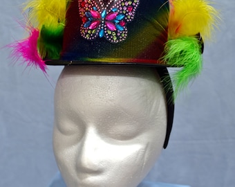 Rainbow Rave Miniature Top Hat