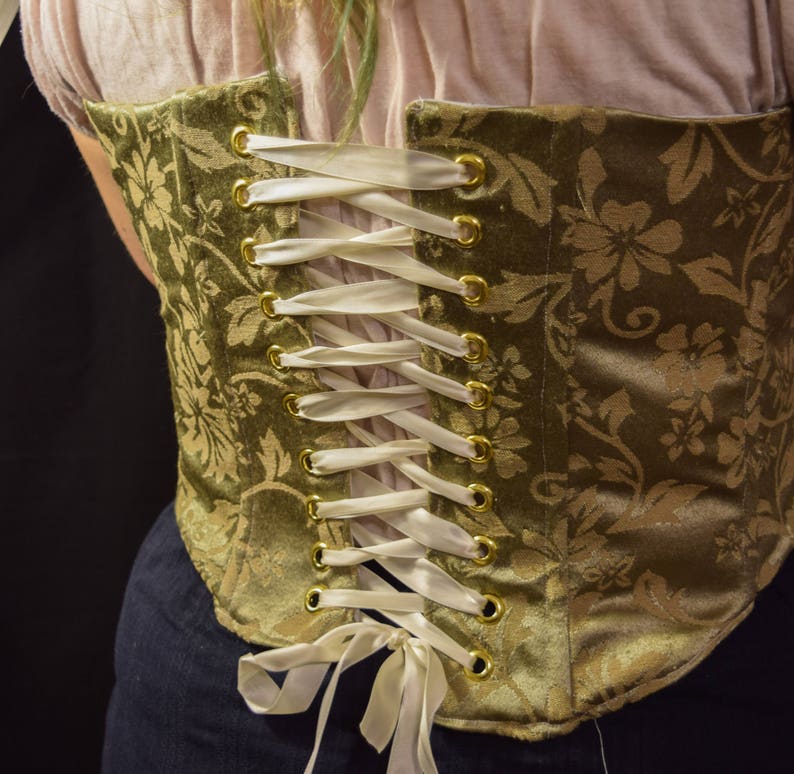instant shape victorian olive green corset