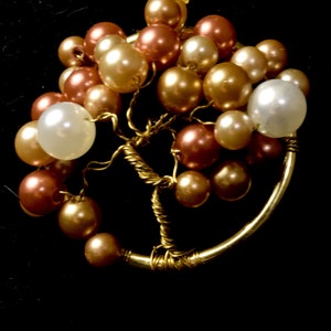 Grote ketting met boom-imitatieparelhanger