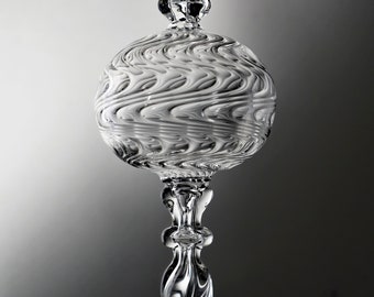 blown glass ornament clear incalmo