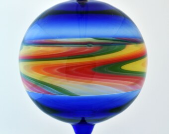 hand blown ornament cobalt saturated colors