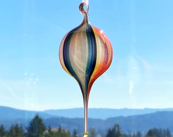 hand blown ornament colorful