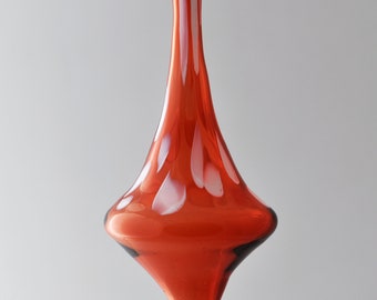 red glass ornament hand blown