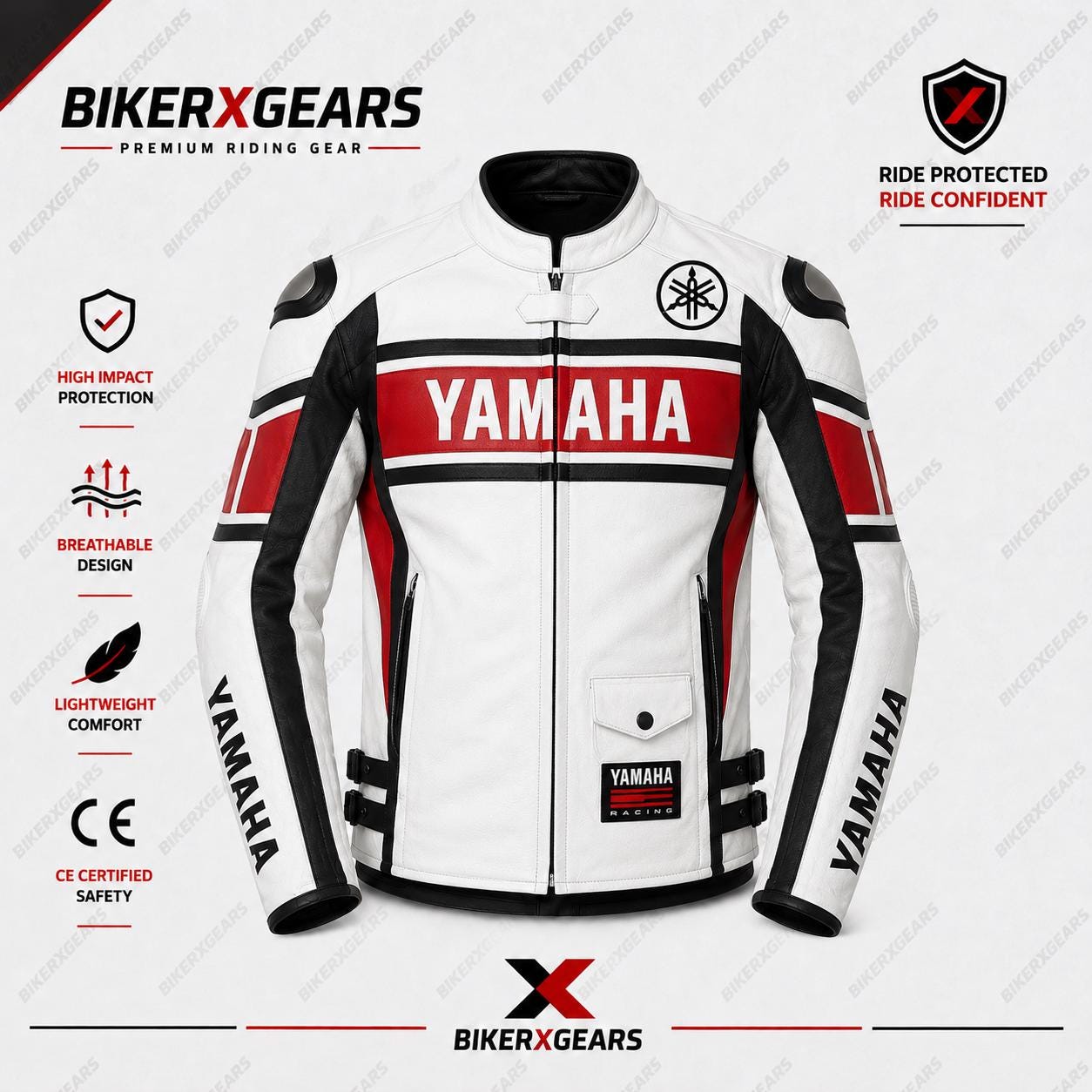 Yamaha Red and White Jacket - Etsy