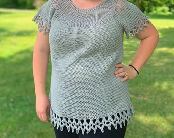 Manna Top Crochet PATTERN | Women's Short Sleeved Crochet Top
