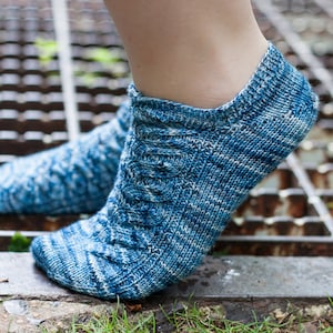 Knitting PATTERN Call Me Ishmael Socks/ Toe Up Knit Socks / Short Row Heel / Lace Socks image 1