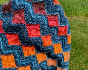 Desert Aquifer Crochet Blanket PATTERN