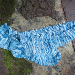 Knitting PATTERN Call Me Ishmael Socks/ Toe Up Knit Socks / Short Row Heel / Lace Socks image 4