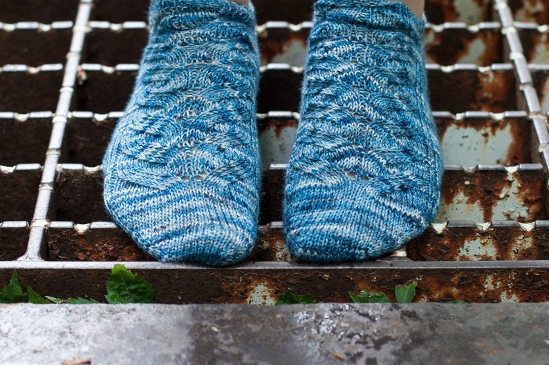 Knitting PATTERN Call Me Ishmael Socks/ Toe Up Knit Socks / Short Row Heel / Lace Socks image 2