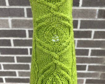 Cable Knit Socks PATTERN: Falls of Nimrodel, Beaded Lace (Digital Pattern)