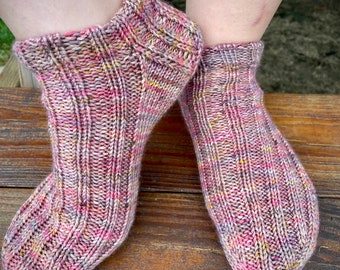 Knitting PATTERN for Really Good Socks by Ruth Damaris / Orchard House Design / Top down socks / ribbed sock pattern / socks for kids adults