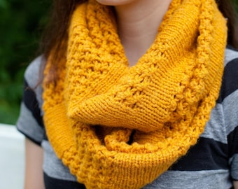 Black Walnut Lace Infinity Scarf Knitting PATTERN