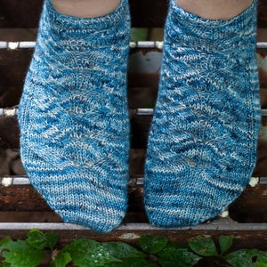 Knitting PATTERN Call Me Ishmael Socks/ Toe Up Knit Socks / Short Row Heel / Lace Socks image 3