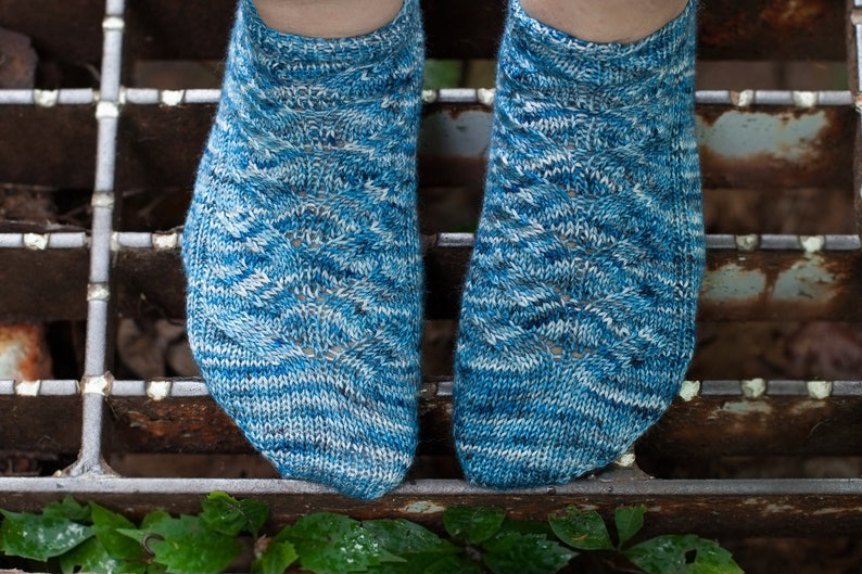 Knitting PATTERN Call Me Ishmael Socks/ Toe Up Knit Socks / Short Row Heel / Lace Socks image 3