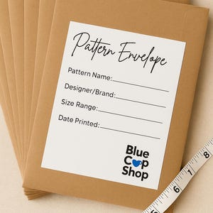 Kraft Pattern Storage Envelopes: Fill-in Label, Peel & Seal (3, 5, 10 ...