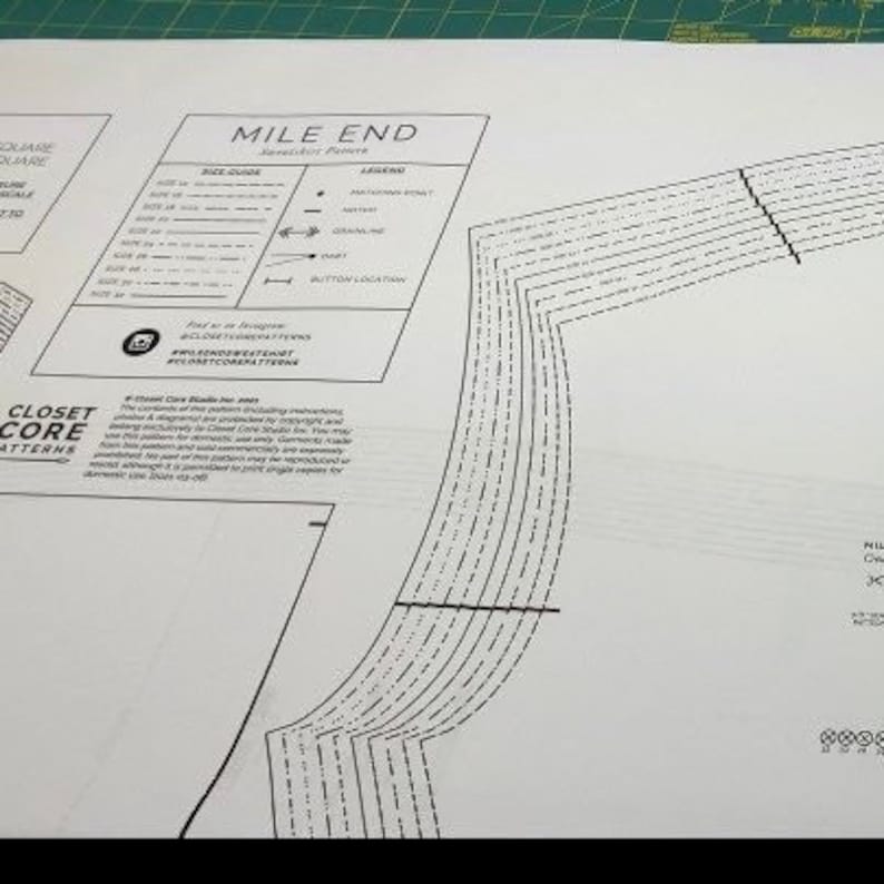 Sewing Pattern Printing per page Pattern