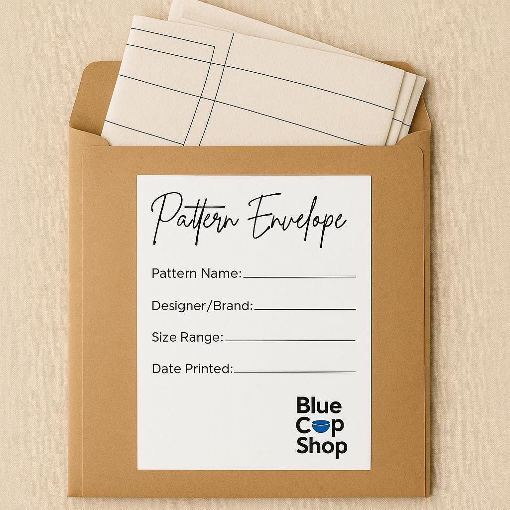 Kraft Pattern Storage Envelopes: Fill-in Label, Peel & Seal (3, 5, 10 ...