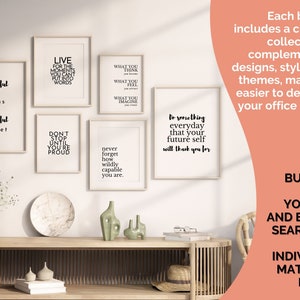 Home Office Inspirational Quote Prints Set of 6, Printable Quotes ...