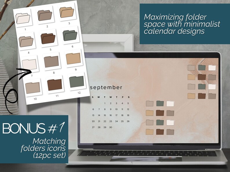 Sfondo desktop con estetica neutra, calendario mensile 2026, sfondo per laptop, organizzatore dello schermo minimalista, sfondi per MacBook o Windows immagine 8