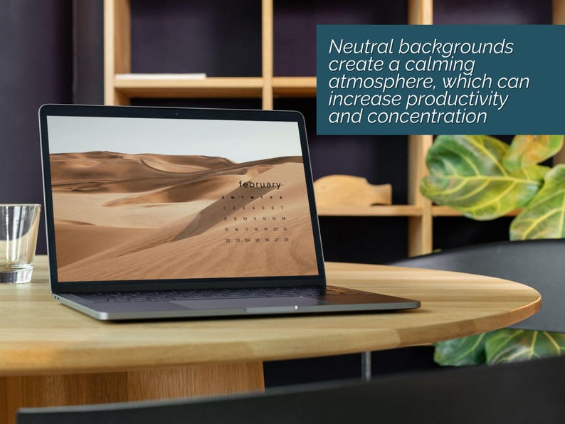 Sfondo desktop con estetica neutra, calendario mensile 2026, sfondo per laptop, organizzatore dello schermo minimalista, sfondi per MacBook o Windows immagine 10