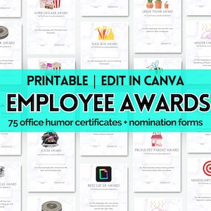 Employee Appreciation Award Certificates Employee Gifts Coworker Gift Card Funny Employee Gift Tags Work Awards Employee Recognition Gifts