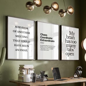 Office Humor Wall Art Set of 3 Funny Office Print Sarcastic Workplace Signs Printable Office Cubicle Decor Sarcasm Quotes for Work Humor Art