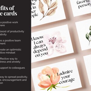 Printable Compliment Cards With Flowers, Appreciation Cards, Positive ...