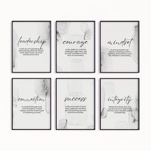 Office Decor for Women HR Office Poster Bundle Inspirational Art Home Office Prints Leadership Quote Success Wall Art for Workplace Decor image 3