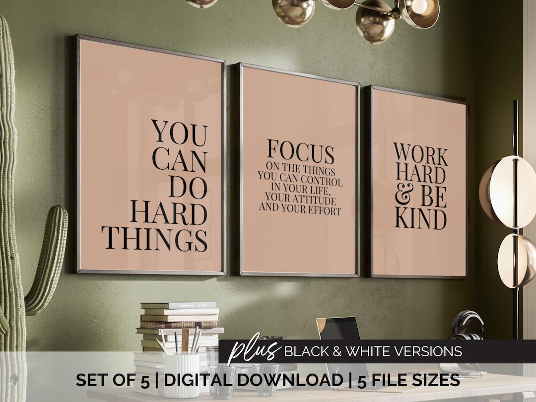 Motivational Quote Prints Professional Work Quotes for Office Decor ...