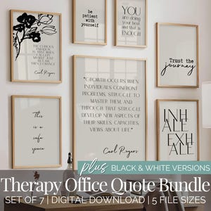 Therapist Office Decor Bundle Counseling Office Wall Art Printable Quotes Mental Health Poster Psychology Gallery Wall Counselor Office Art