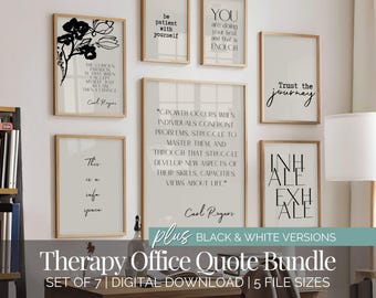 Therapist Office Decor Bundle Counseling Office Wall Art Printable Quotes Mental Health Poster Psychology Gallery Wall Counselor Office Art