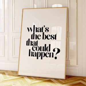 Best That Could Happen Print Office Poster Quotes Inspirational Workplace Wall Art Motivational Work Signs Office Desk Decor for Women