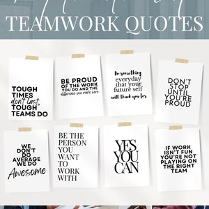 Teamwork Quote Poster Bundle Motivational Quotes for Work Wall Decor Inspirational Saying for Office Wall Print Printable Cubicle Desk Decor image 9