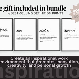 Modern Teamwork Prints Set of 6, Inspirational Staff Posters for Breakroom, Corporate Workspace Wall Decor, Meeting Room Quote Bundle image 7