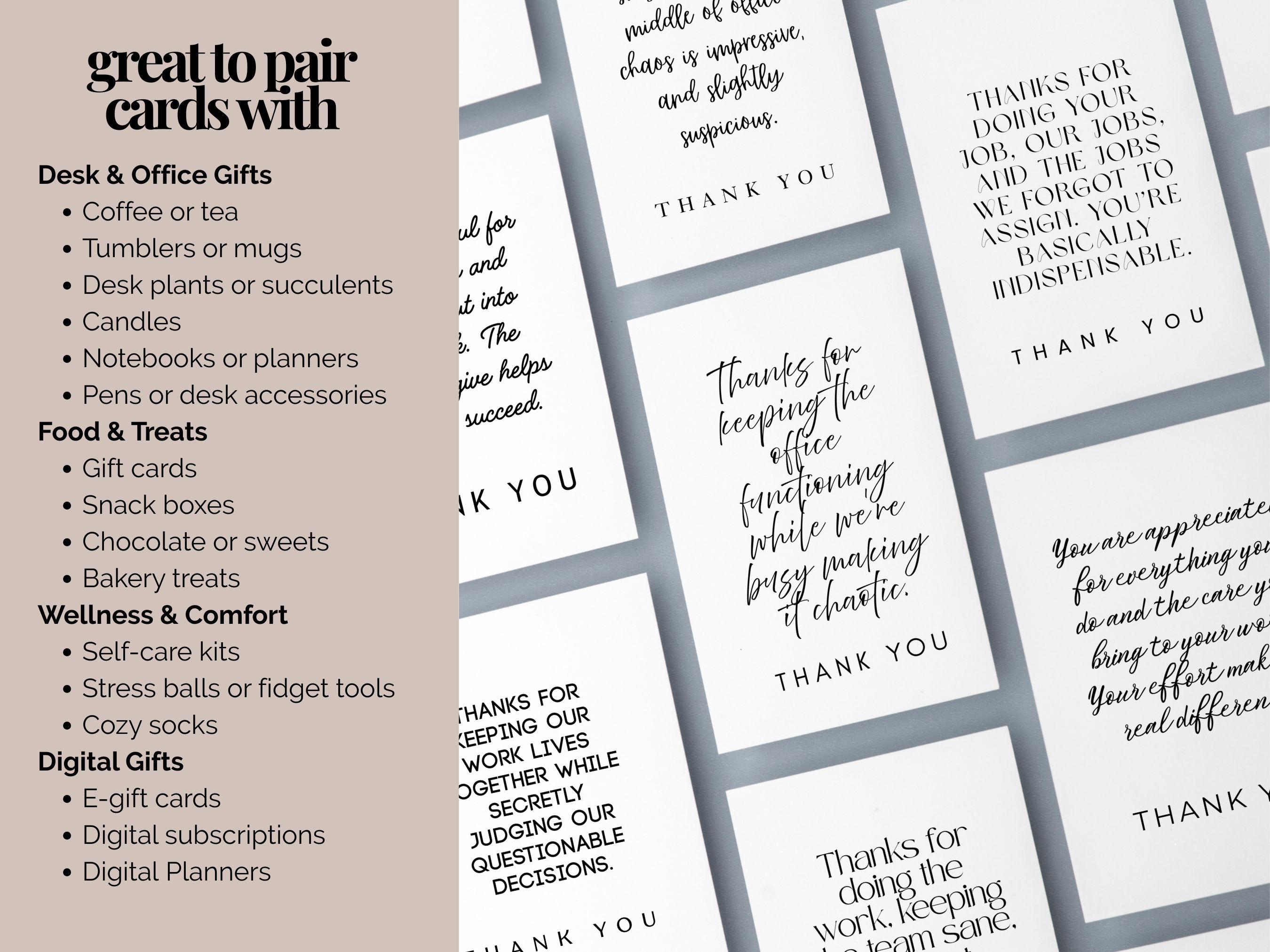 Printable Appreciation Note Cards for Employee Gratitude ...