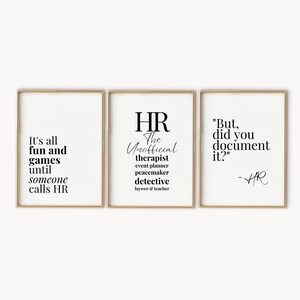 HR Office Decor for Women Office Wall Art Human Resources - Etsy