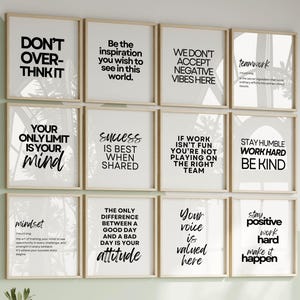 Inspiring Office Decoration Bundle for Work Wall Art Motivational Quote Posters Office Wall Decor Teamwork Quote Prints for Breakroom Decor