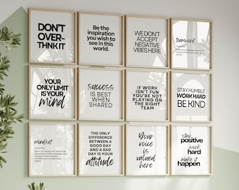 Inspiring Office Decoration Bundle for Work Wall Art Motivational Quote Posters Office Wall Decor Teamwork Quote Prints for Breakroom Decor