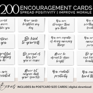Tarjetas de afirmación positiva para regalar Notas de aliento Tarjetas de aliento para regalar como agradecimiento a los empleados Tarjetas con citas positivas