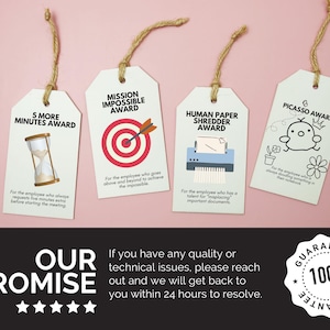 Employee Appreciation Gift Tags Staff Recognition Awards Funny Coworker ...