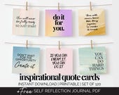 Quote Cards Deck Positive Quote Flash Cards Printable Positive Sayings Motivational Quotes Positivity Cards Download Aura Affirmation Cards