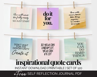 Quote Cards Deck Positive Quote Flash Cards Printable Positive Sayings Motivational Quotes Positivity Cards Download Aura Affirmation Cards