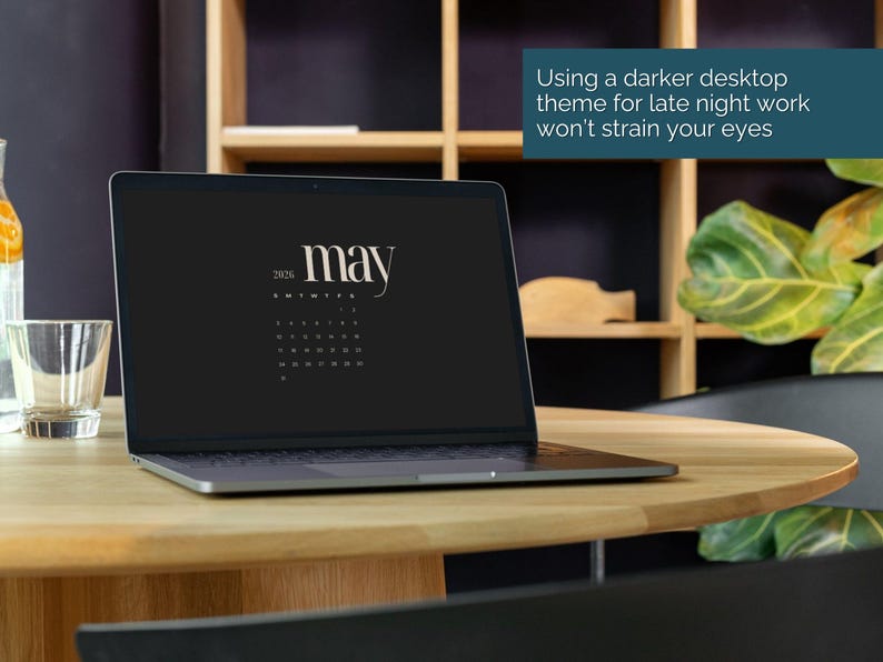 Desktop Wallpaper And Icon Pack 2026 Monthly Calendar Digital Desktop Wallpaper Editable Desktop Organizers Laptop Wallpaper for Mac Windows image 9