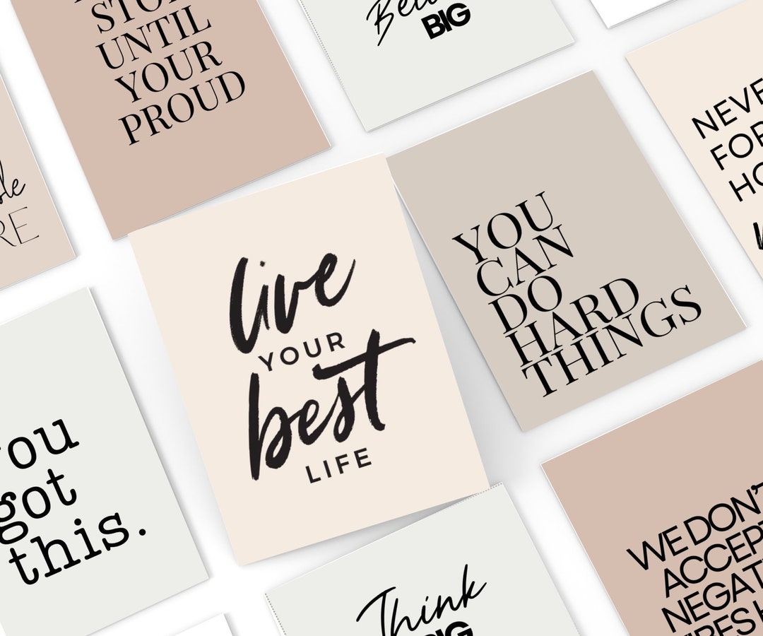Inspirational Quote Cards Vision Board Motivational Quotes Mood Board ...