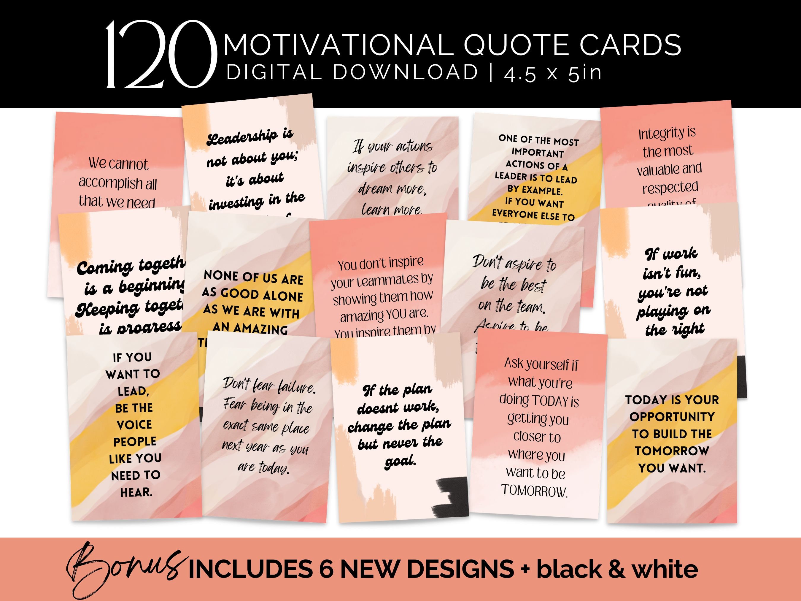 Leadership Quote Encouragement Cards Team Building Cards Printable ...
